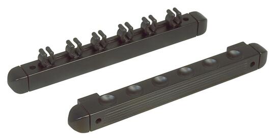 Supporto da parete per stecche da biliardo John West per 6 stecche colore nero