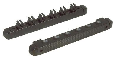 Supporto da parete per stecche da biliardo John West per 6 stecche. colore nero