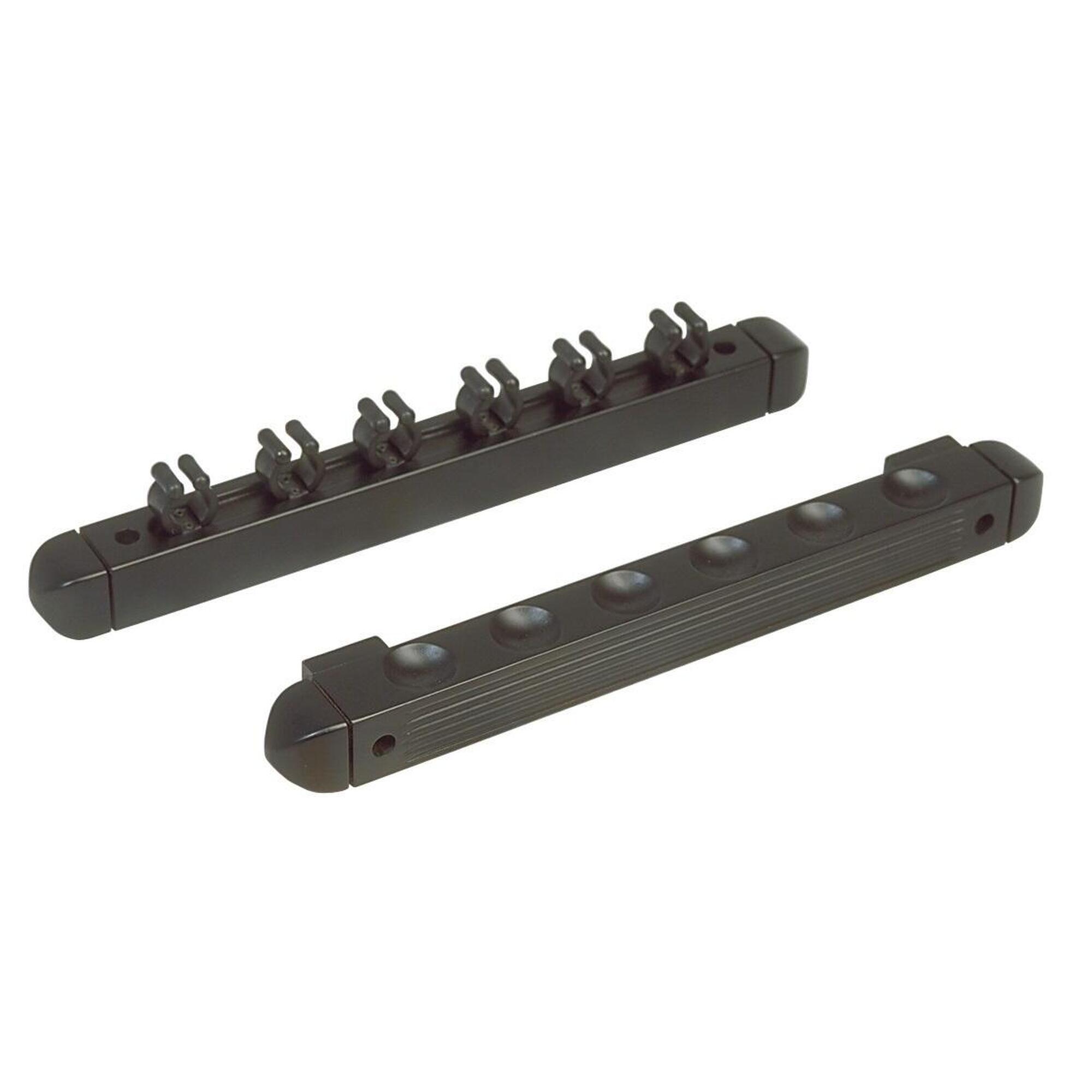 John West - John West Billard Queue Support Mural Pour 6 Queues Noir - Porte-queues - Noir - No Size - Decathlon