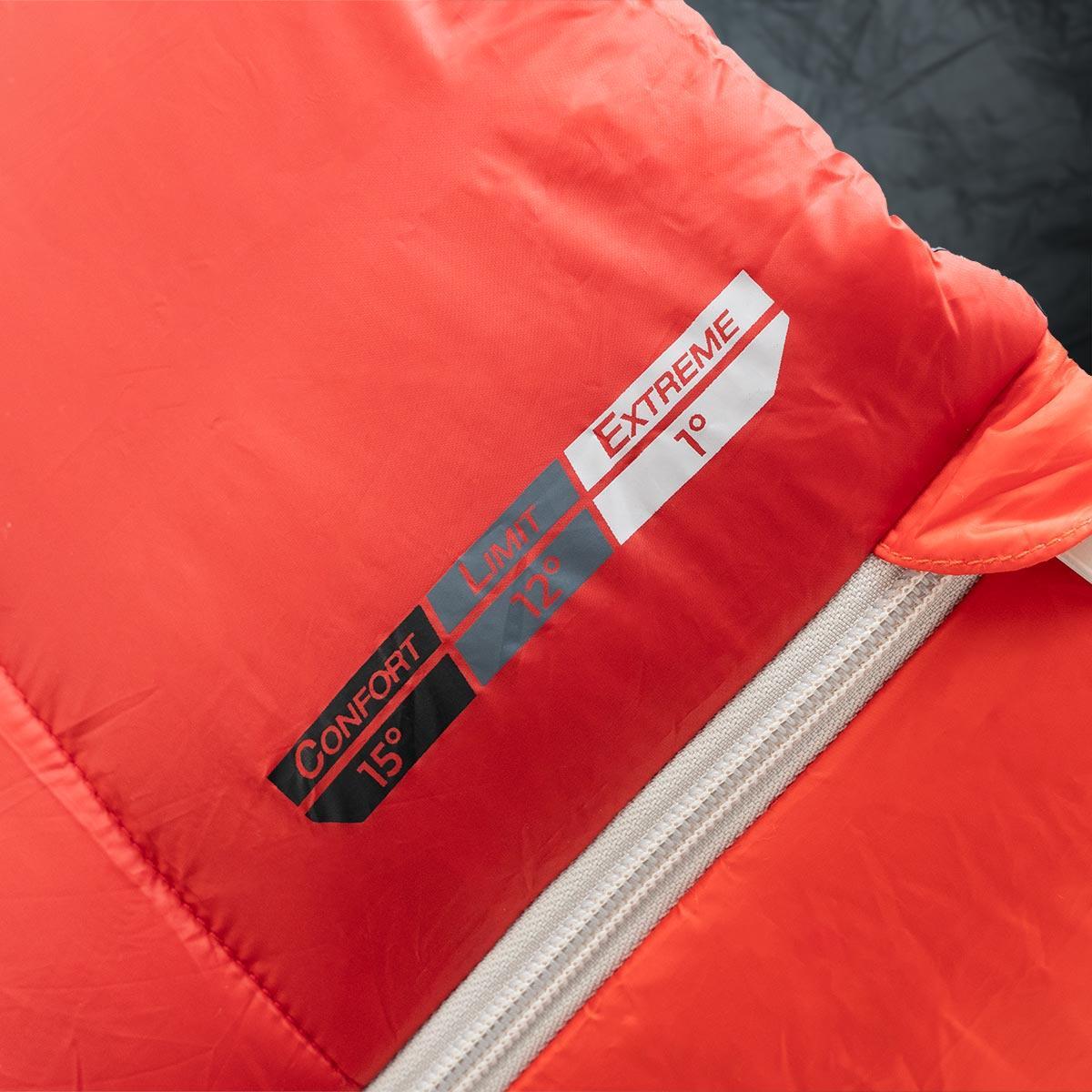 Saco de dormir niños Senderismo de montaña UNISEX Altus TIBET LIGHT JUNIOR ROJO 4/5