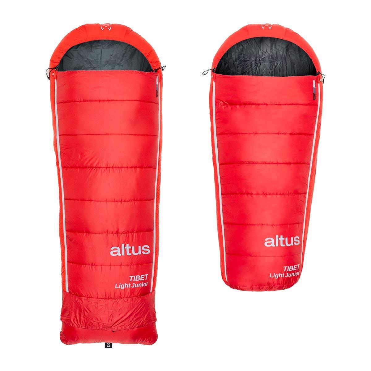 Saco de dormir niños Senderismo de montaña UNISEX Altus TIBET LIGHT JUNIOR ROJO 3/5