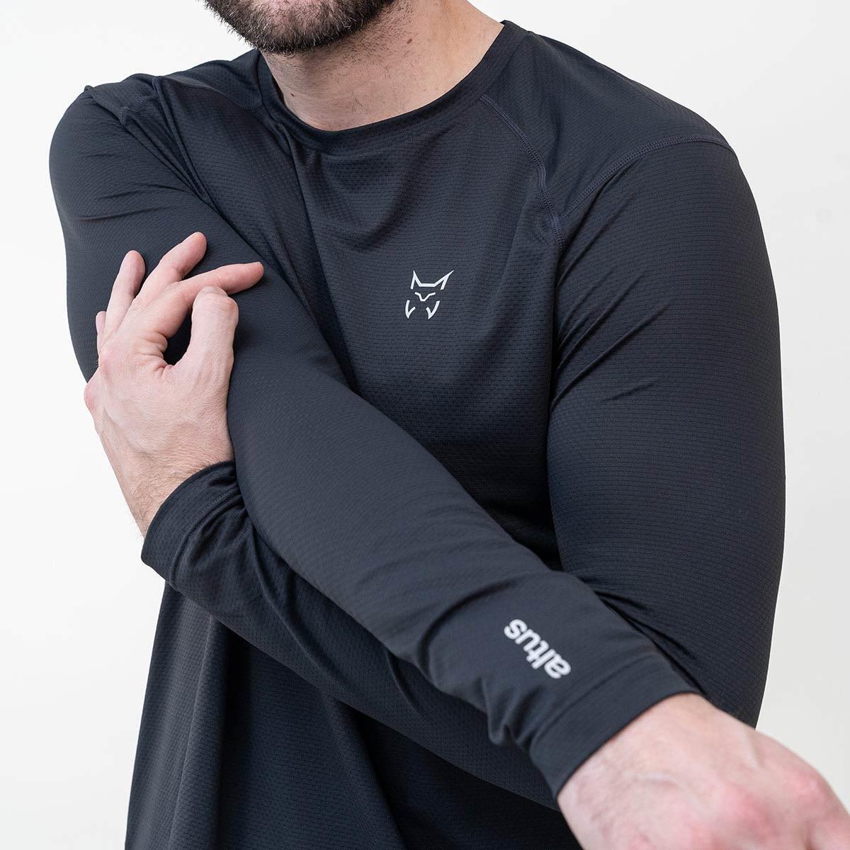 Camiseta de Manga Larga Senderismo de Montaña HOMBRE Altus ISELLA K30 ANTRACITA 6/6