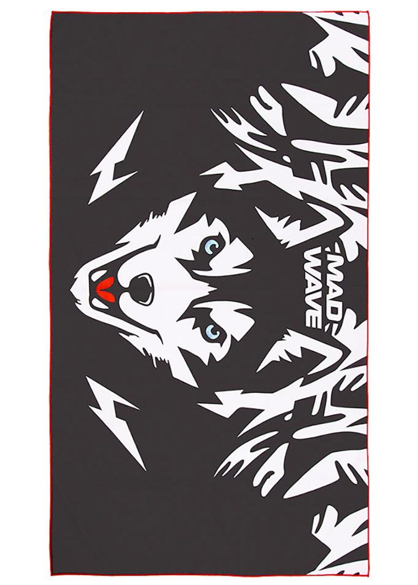 Toalha pequena de microfibra mad wave husky - preta