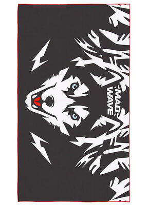 Asciugamano piccolo in microfibra Mad Wave Husky - nero