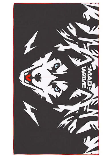 Asciugamano piccolo in microfibra Mad Wave Husky - nero
