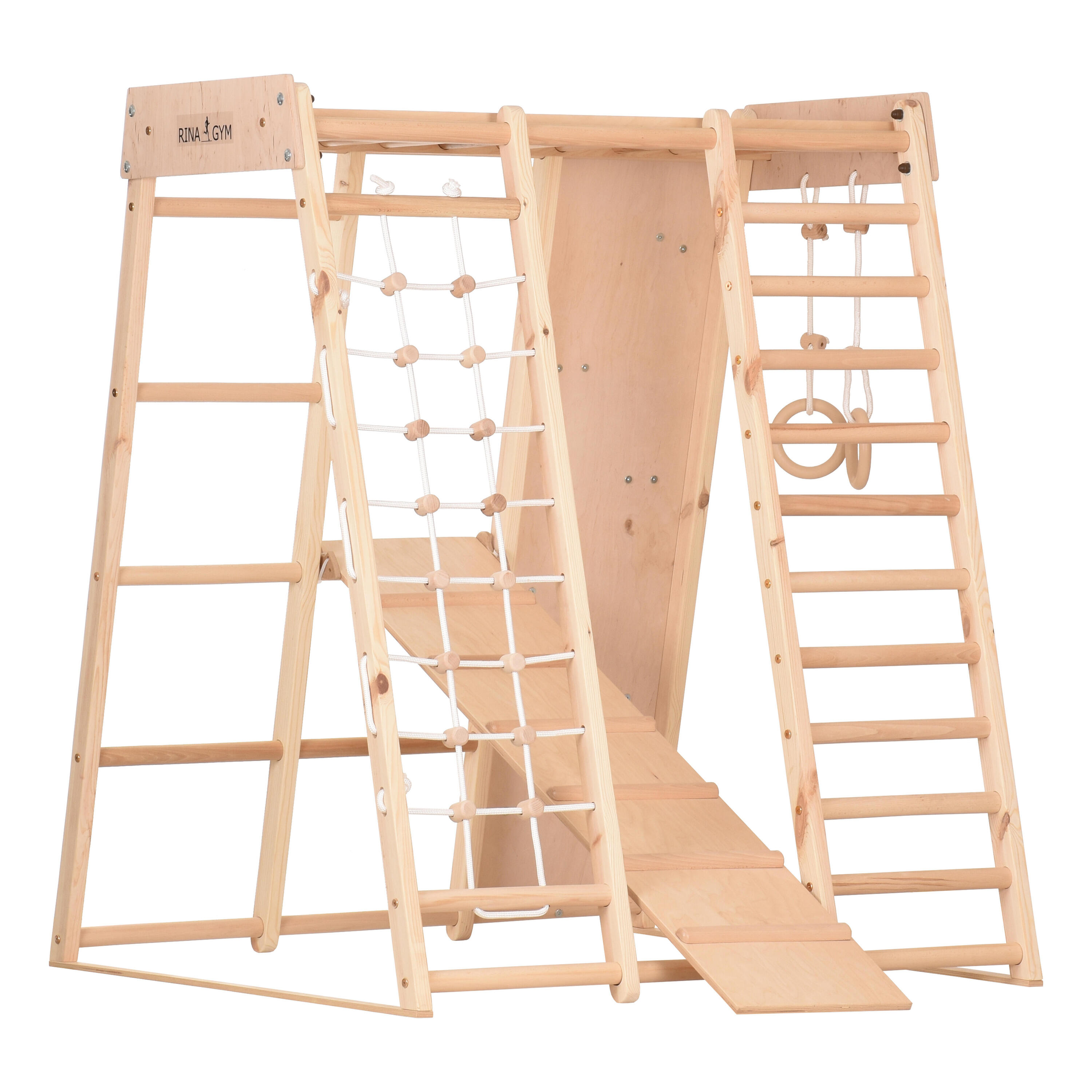 Multifunctioneel indoor klimrek van hout – Voor thuis & het gezin ( 3 ) 5/7