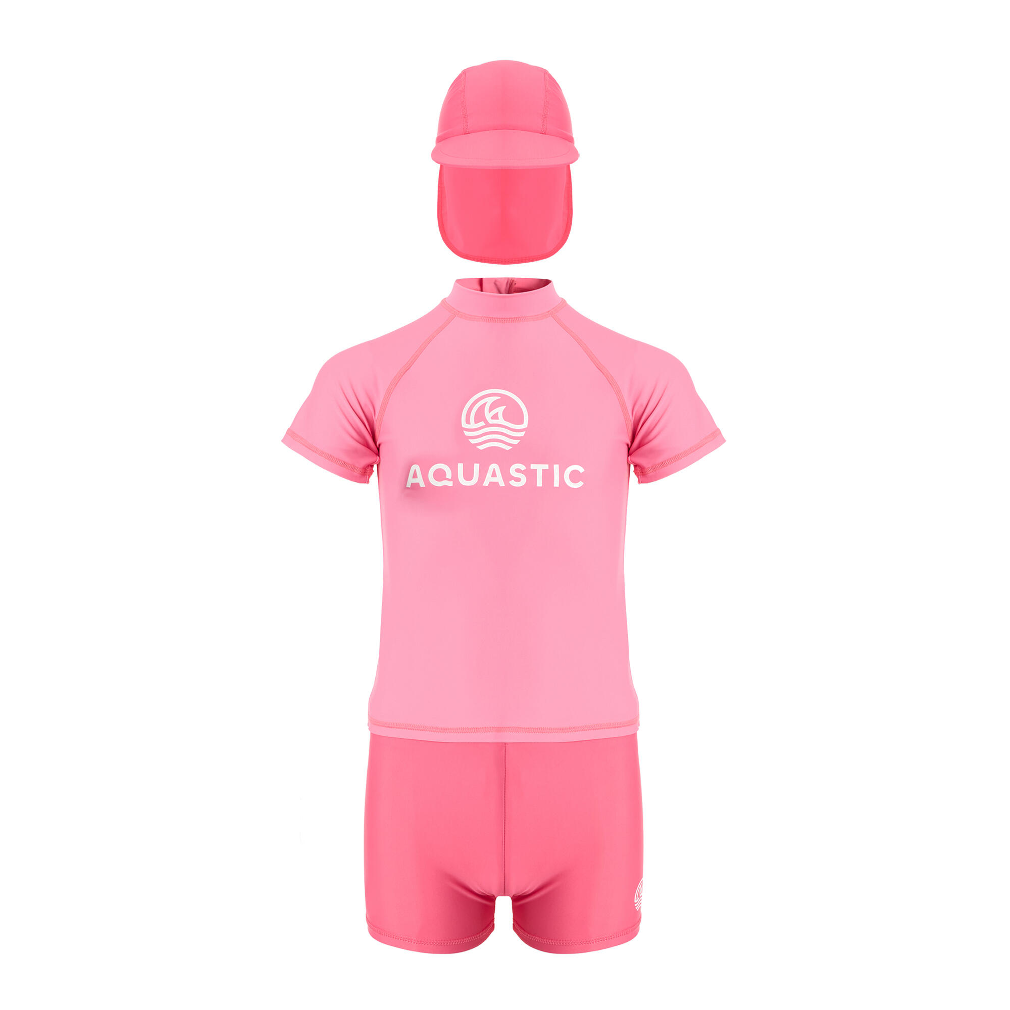 Aquastic - Ensemble De Natation Pour Enfants Aquastic Uv 50+ Upf Marimo Jrg - Maillot De Bain 2 Pièces (bikini) - Rose - Decathlon