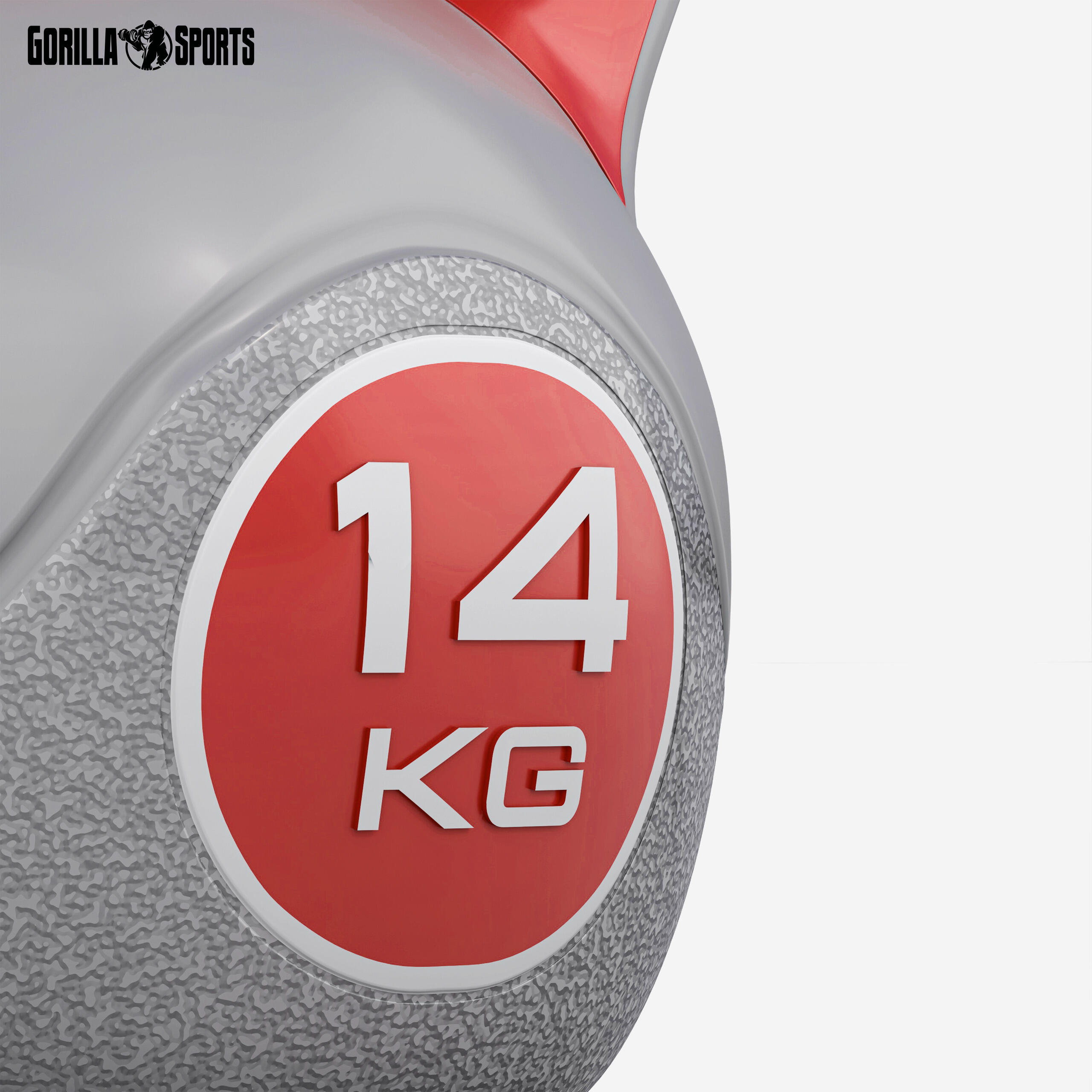 Kettlebell Gorilla Sports  Rojo/Gris Vinilo 6/7