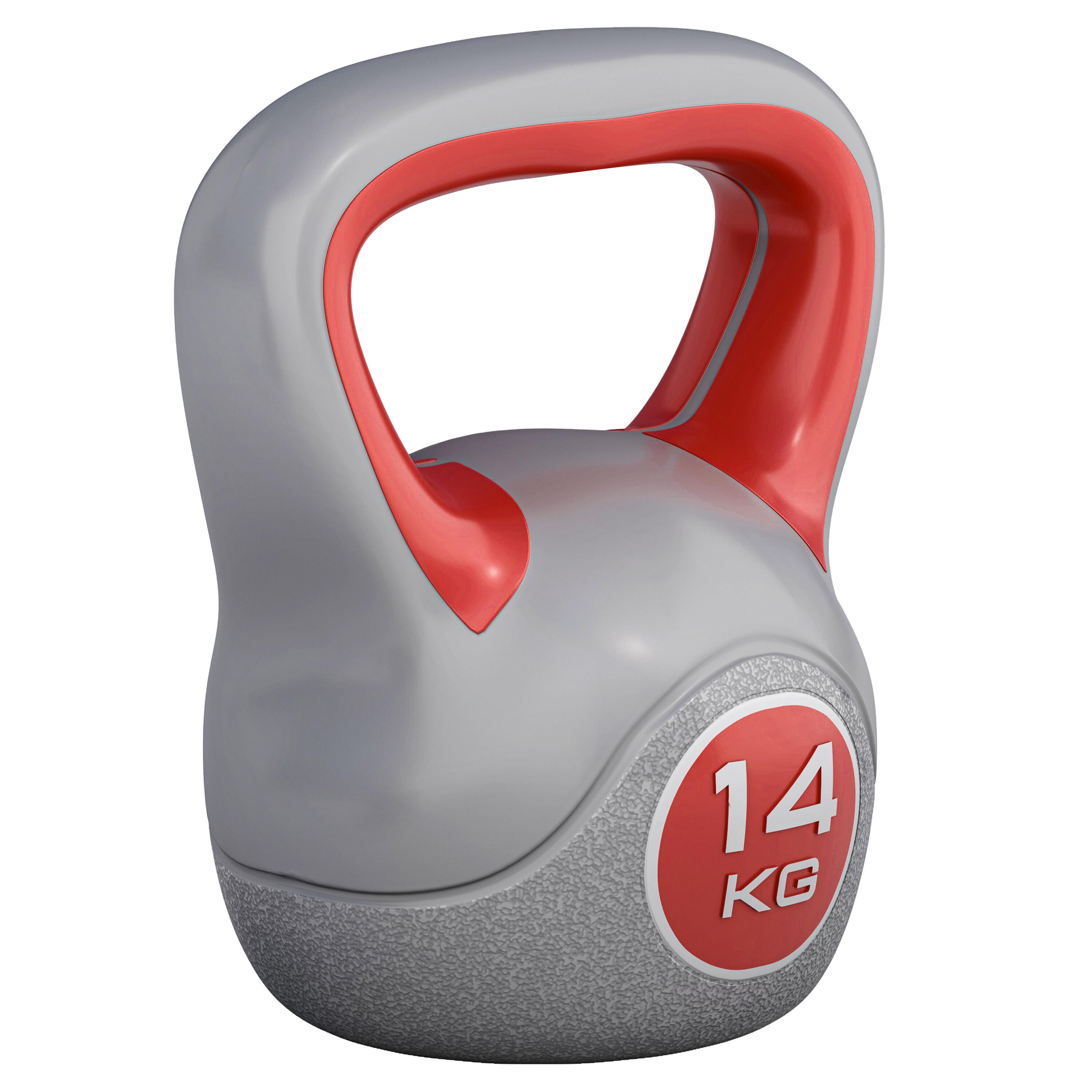 Gorilla Sports - Kettlebell Plastique | Stylish | Musculation | Au Choix De 2kg À 20kg - Kettlebell - Rouge - 14 Kg - Decathlon
