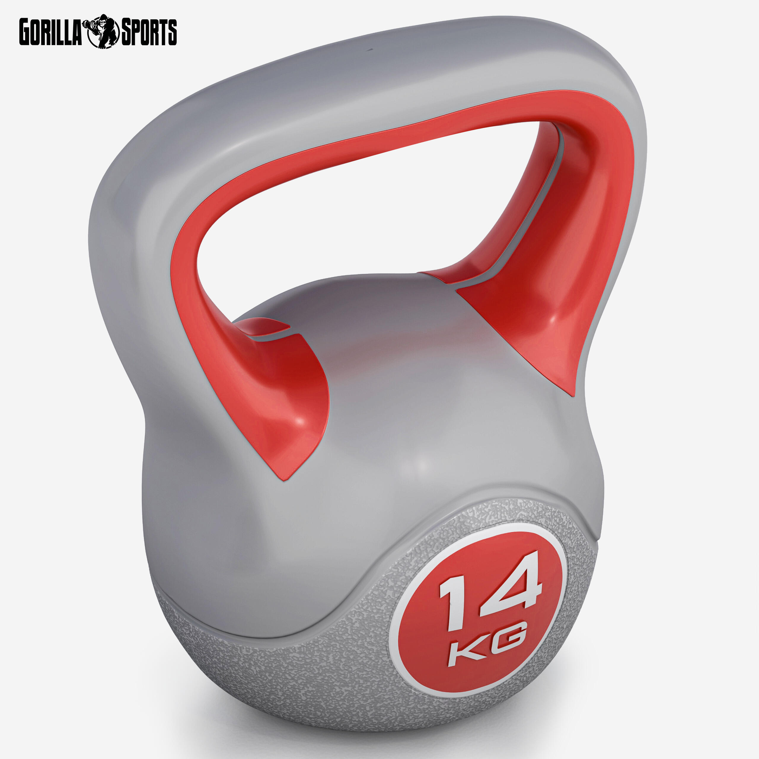 Kettlebell Gorilla Sports  Rojo/Gris Vinilo 4/7