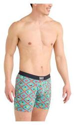 Boxer Saxx Ultra Super Soft Fly Pina Colada Plaid Vert/Rouge Homme