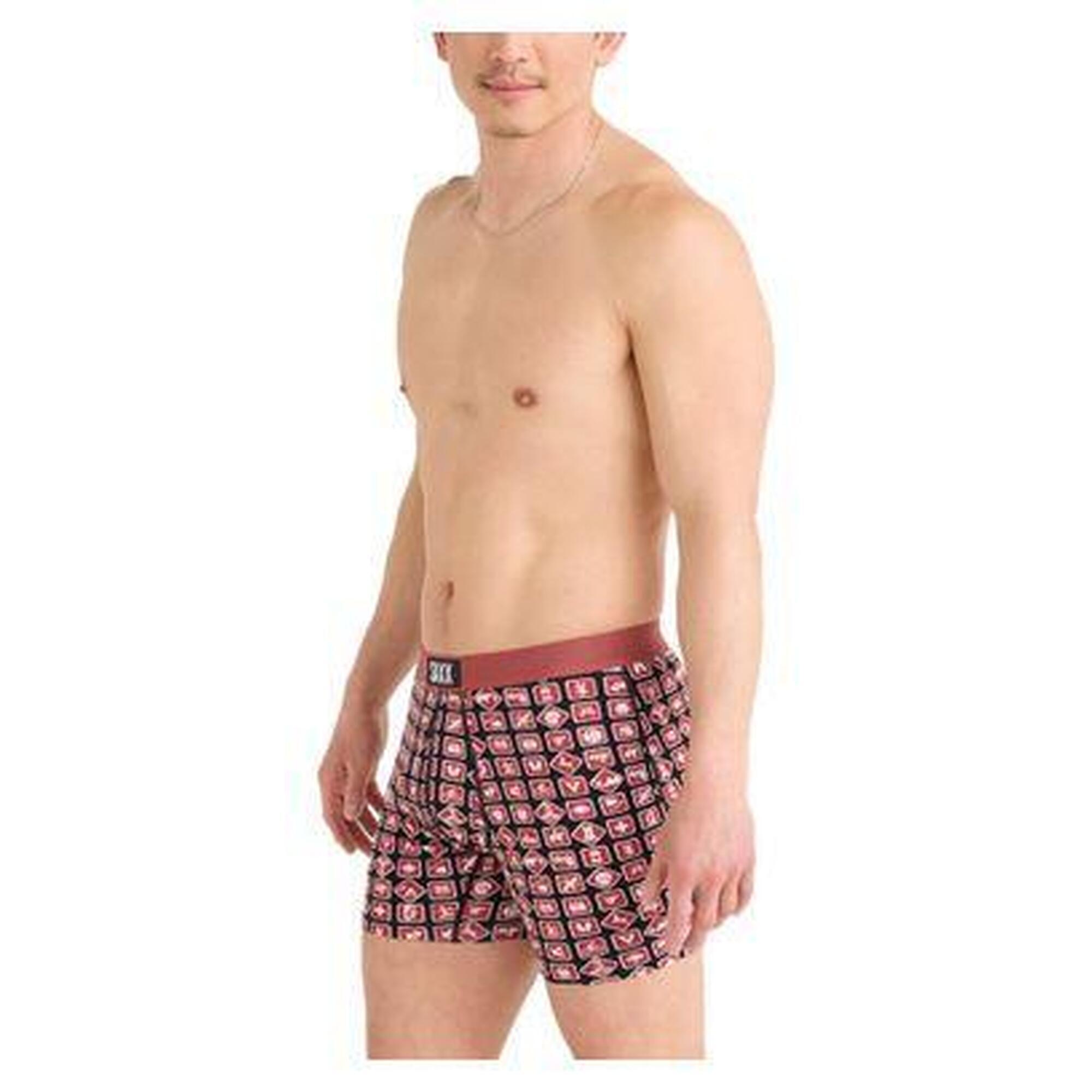 Saxx - Boxer Saxx Ultra Super Soft Fly Sign Off Rouge/noir Homme - Caleçon - Blanc|rouge - Decathlon
