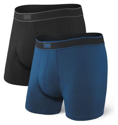 Pack 2 Saxx Daytripper Boxer Nero/Blu