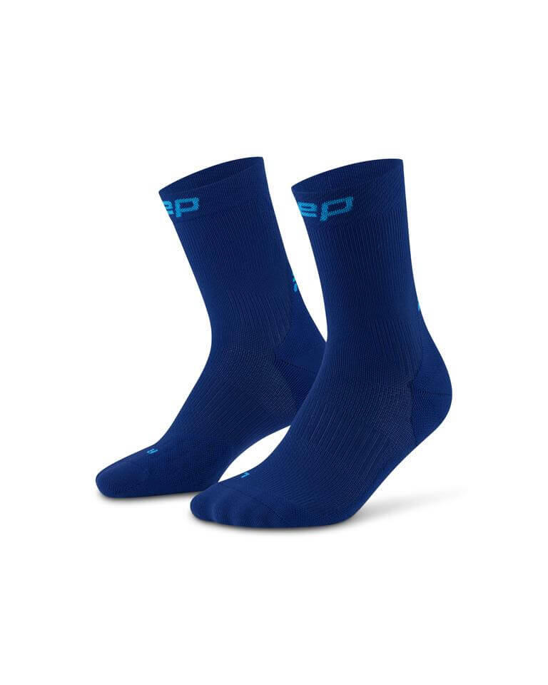 CEP CEP Run Mid-Cut Compressie Sokken - Donkerblauw - Dames
