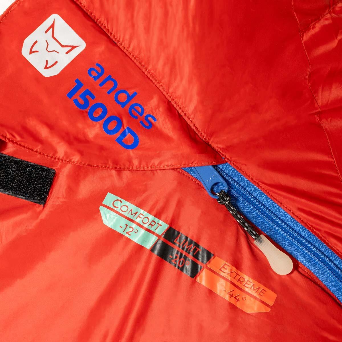 Saco de dormir Senderismo de montaña UNISEX Altus ANDES 1500 K30 ROJO 2/4