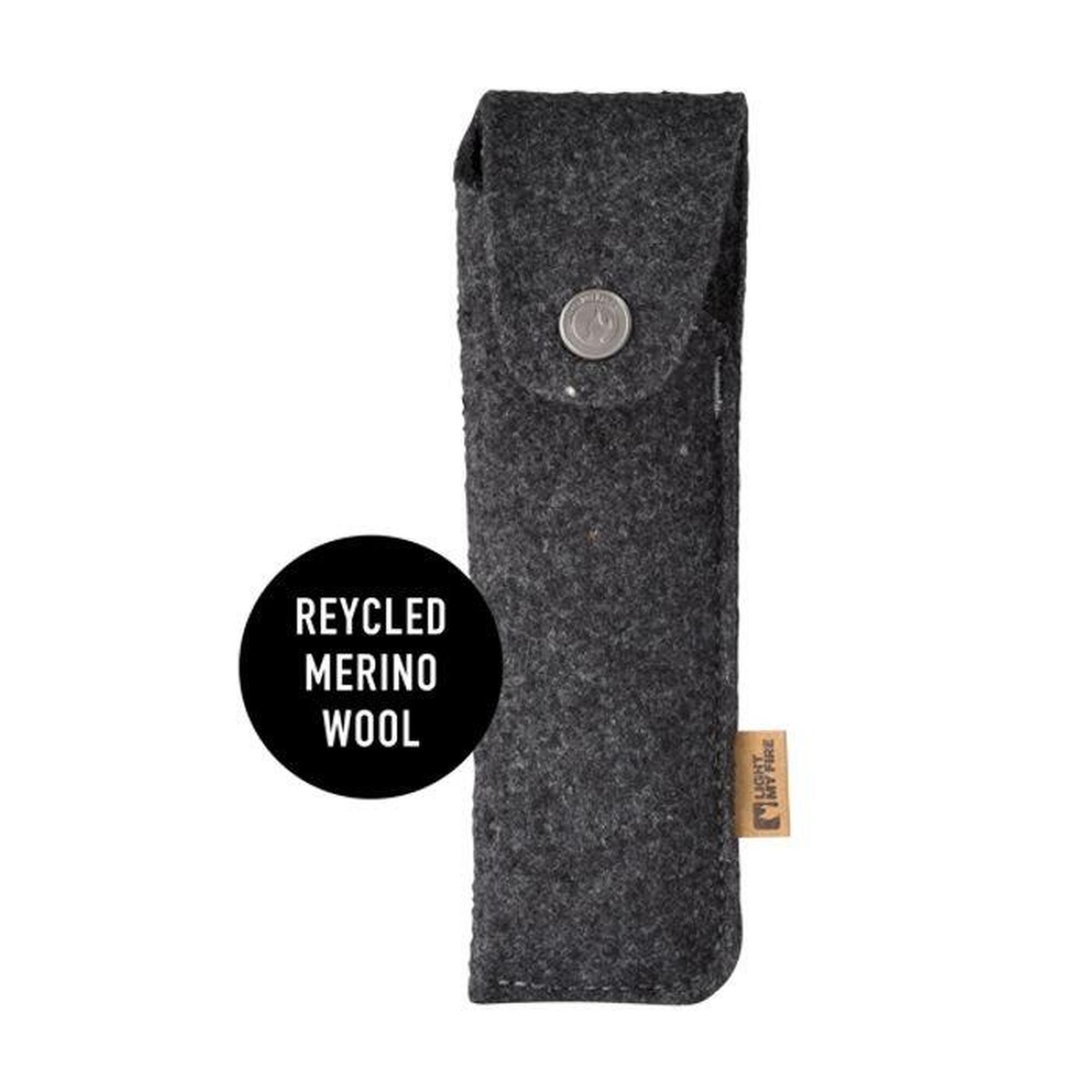 Futerał na sztućce lub nóż z wełny merino