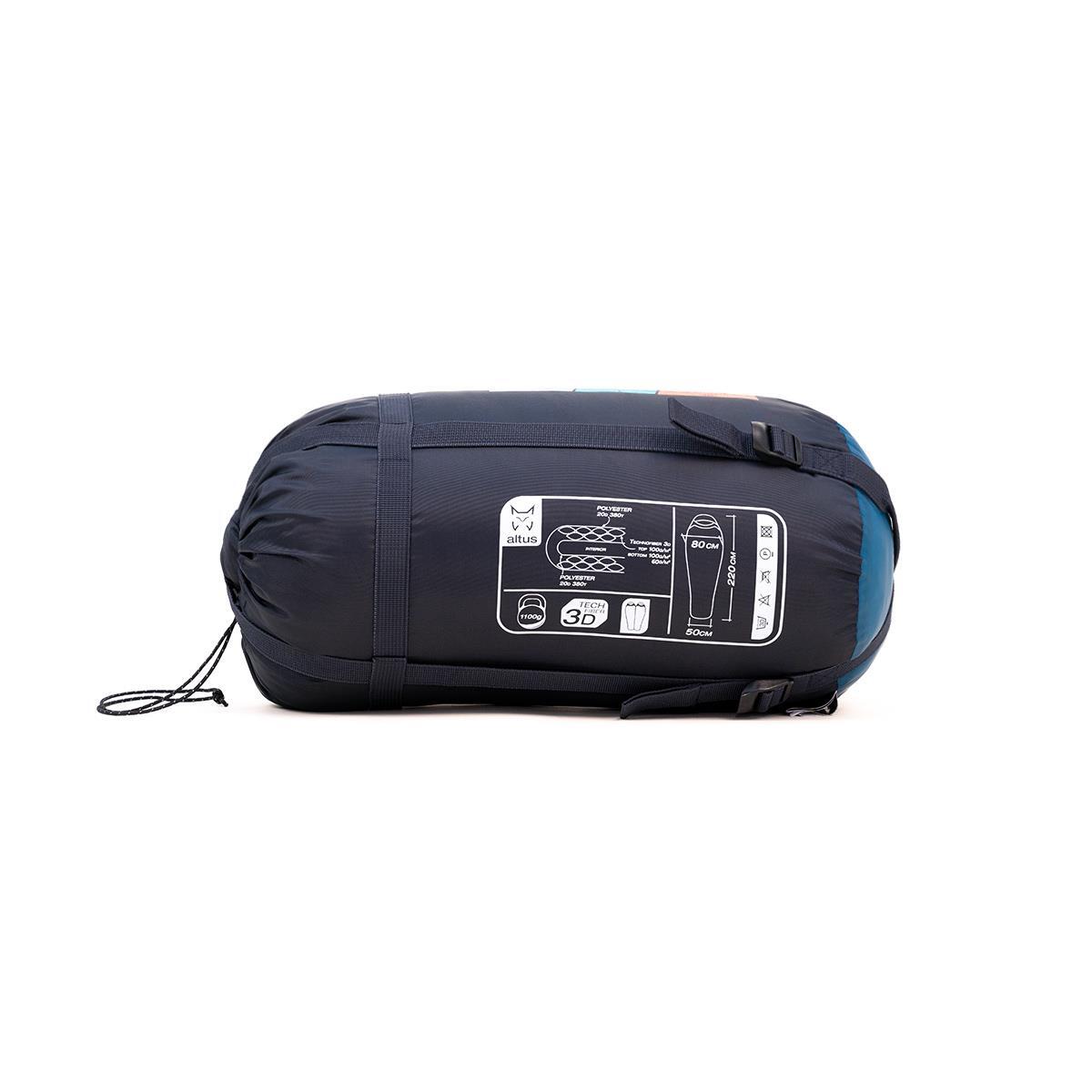 Saco de dormir Senderismo de montaña UNISEX Altus TIBET 1100 K30 NEGRO 3/3