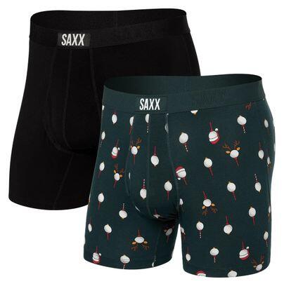 SAXX 2er-Pack Saxx Ultra Super Soft Boxershorts Schwarz/Grün