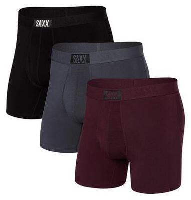 Saxx ultra super soft fly black grey bordeaux heren boxer 3-pack