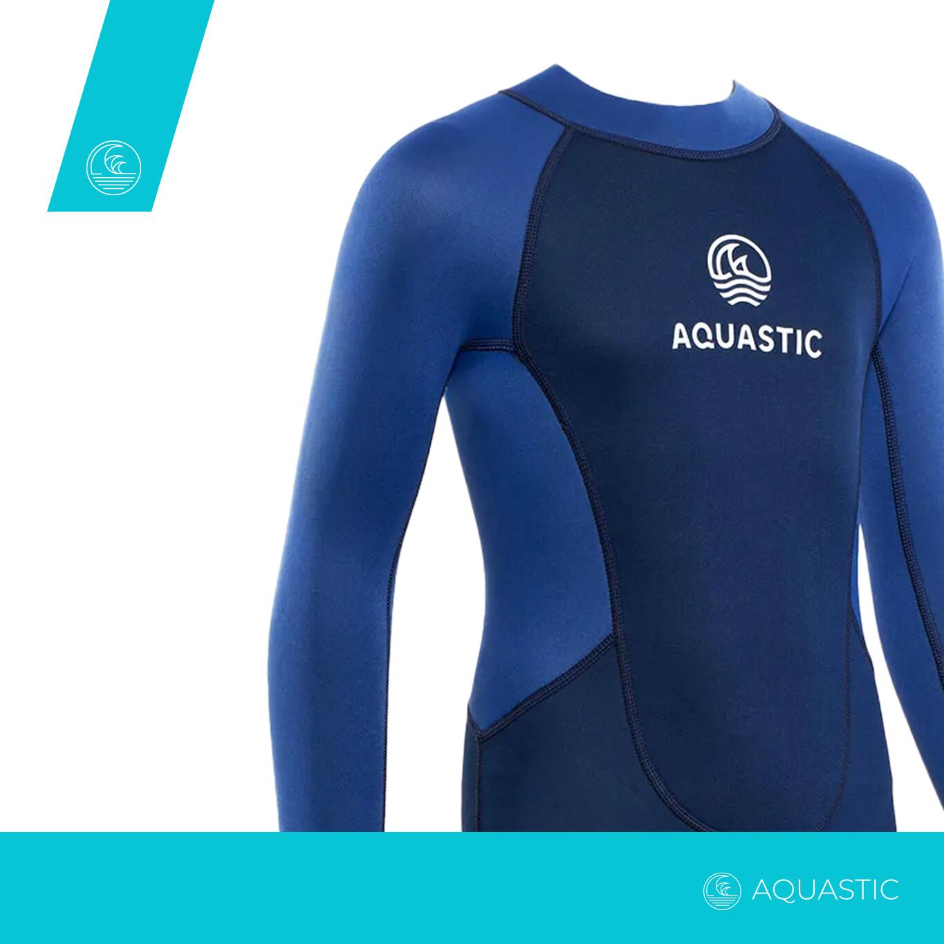 Combinaison de natation enfant AQUASTIC Wavey LG Jrb 2 mm 3/7