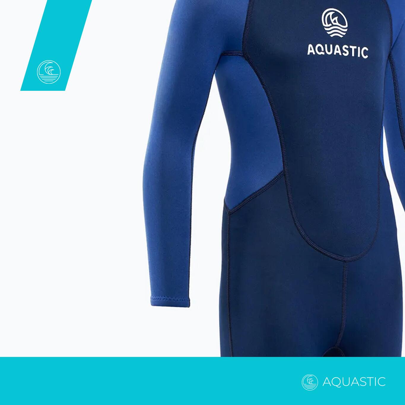 Combinaison de natation enfant AQUASTIC Wavey LG Jrb 2 mm 4/7