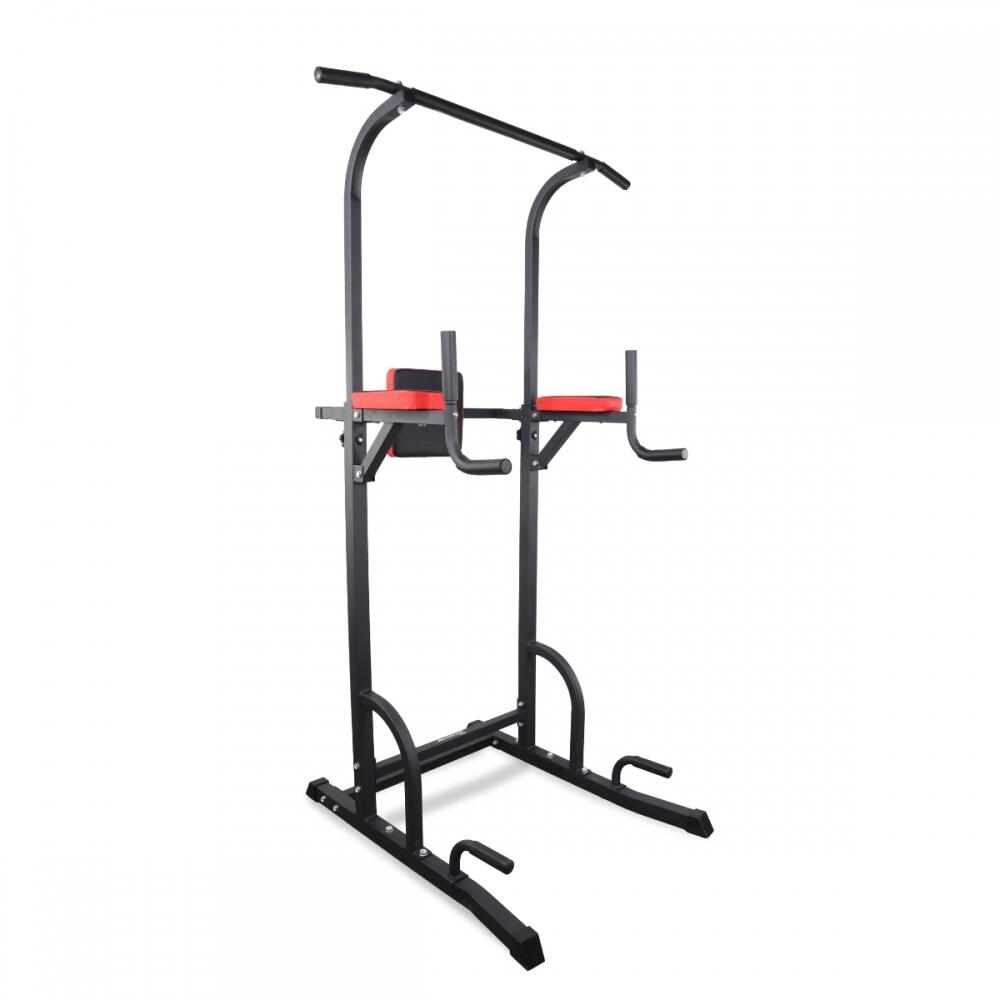 Mobiclinic - Chaise Romaine Musculation Multifit Hauteur Dossier Réglable Station De Traction - Chaise Romaine - Noir|rouge - Taille Unique - Decathlon