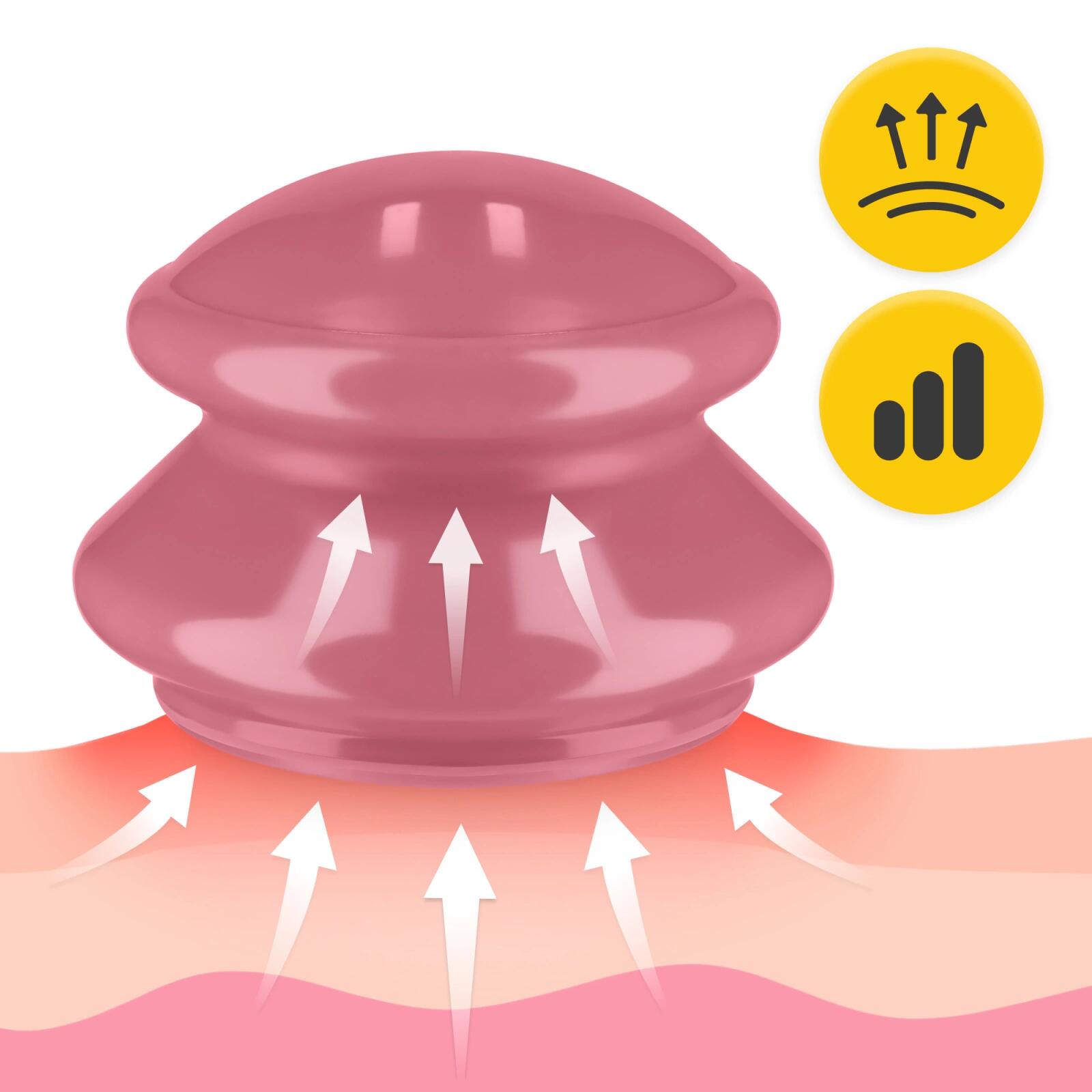 Cupping set rubber massage thuistherapie ontspanning 4st 4FIZJO PRO+ 4/7