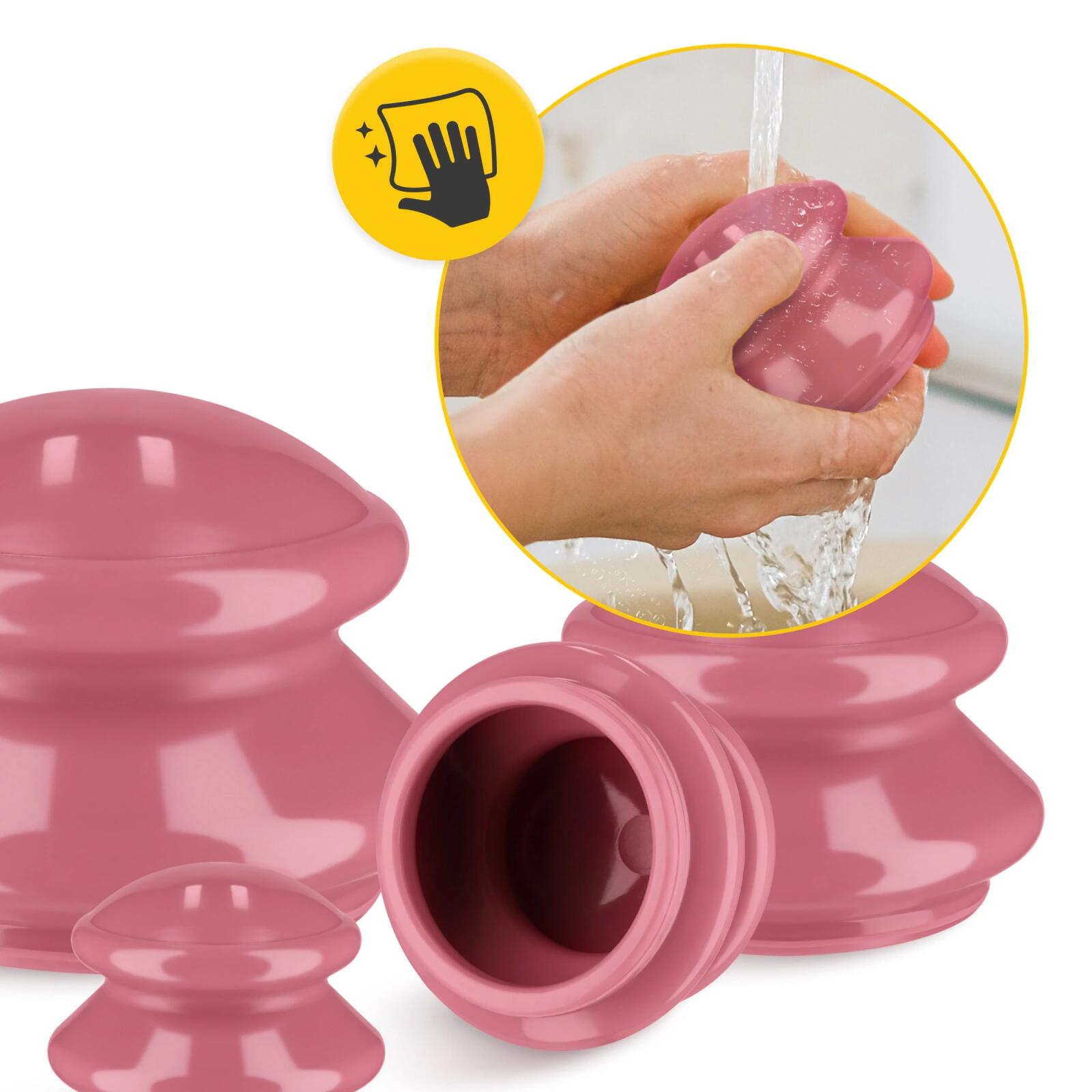 Cupping set rubber massage thuistherapie ontspanning 4st 4FIZJO PRO+ 6/7