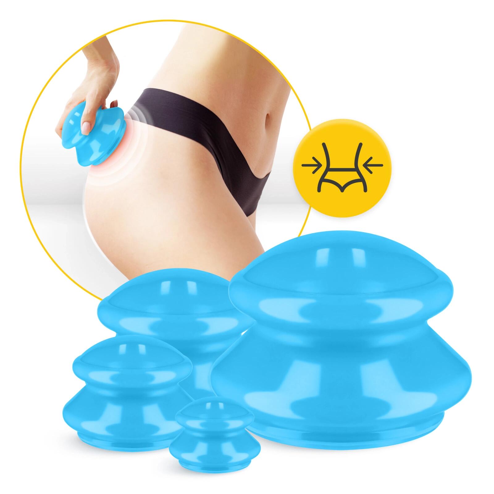 Gummi Schröpfgläser Set 4 Stück für Massage 4FIZJO PRO+ 3/7