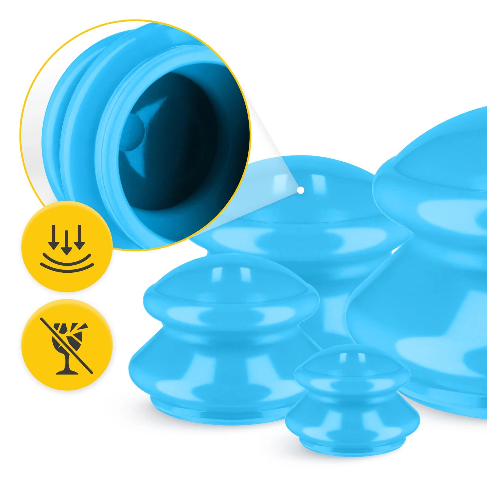 Gummi Schröpfgläser Set 4 Stück für Massage 4FIZJO PRO+ 7/7