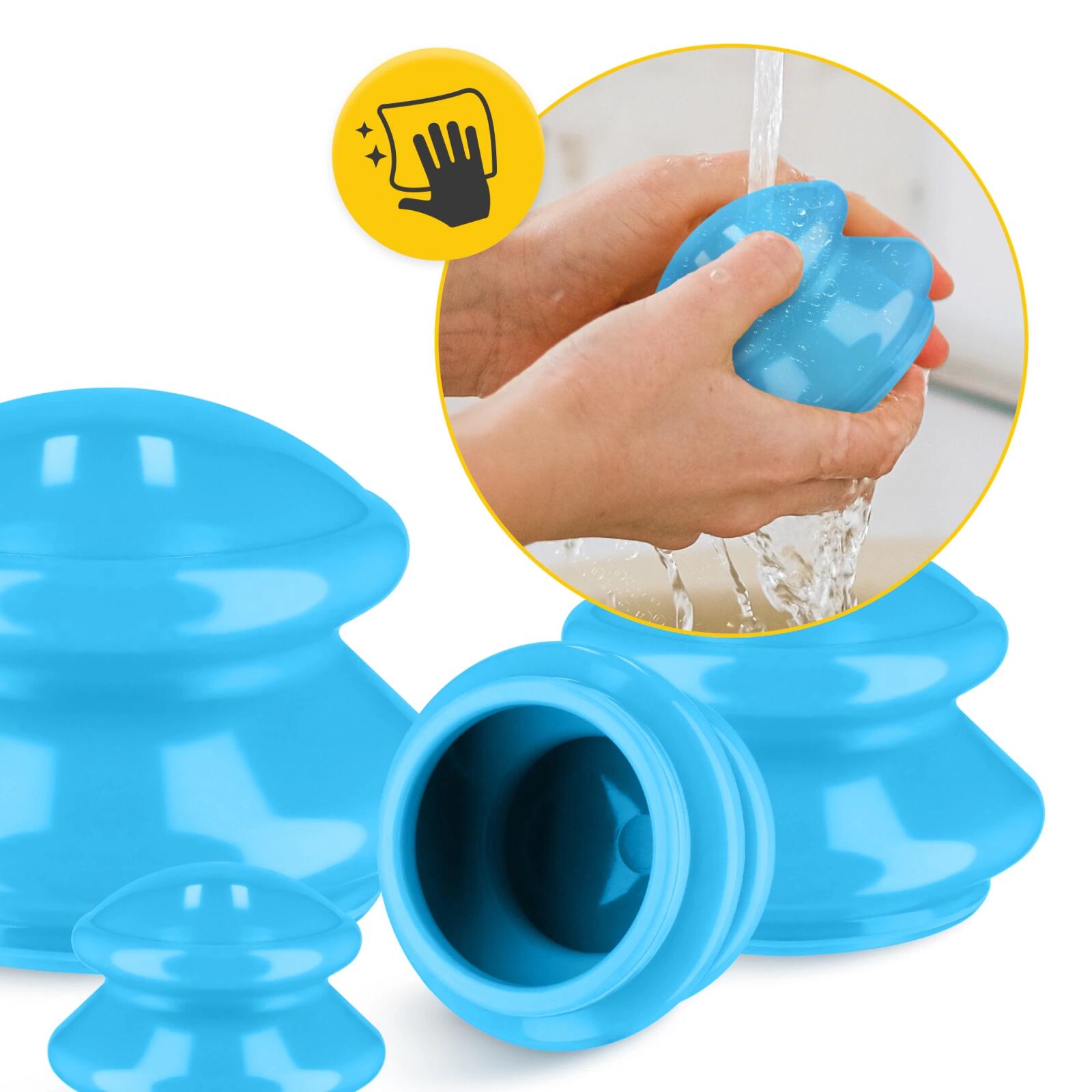 Gummi Schröpfgläser Set 4 Stück für Massage 4FIZJO PRO+ 6/7