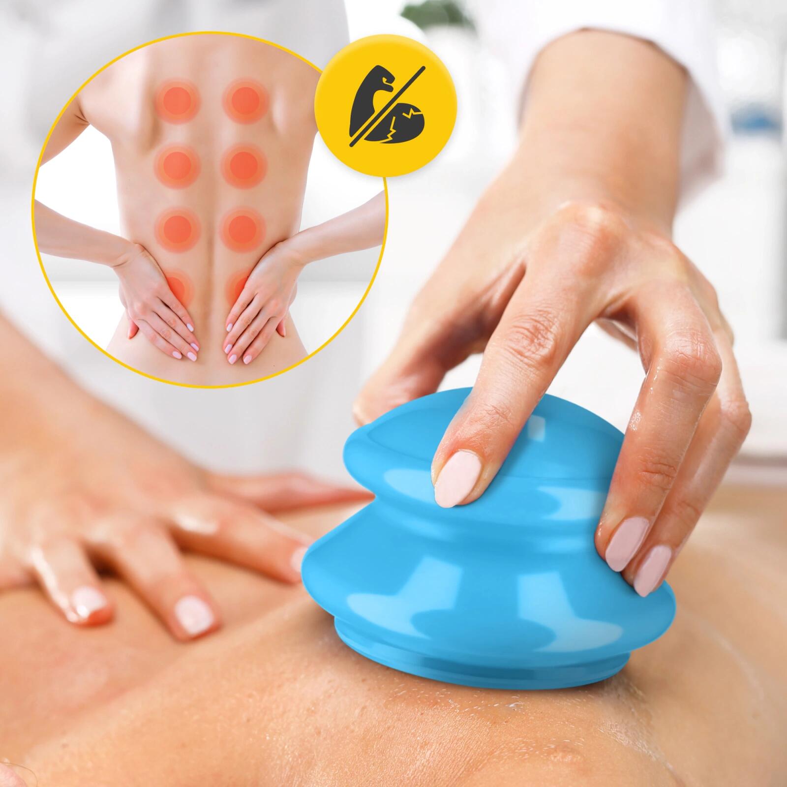 Gummi Schröpfgläser Set 4 Stück für Massage 4FIZJO PRO+ 4/7
