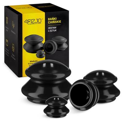 Cupping set rubber massage thuistherapie ontspanning 4st 4fizjo pro+
