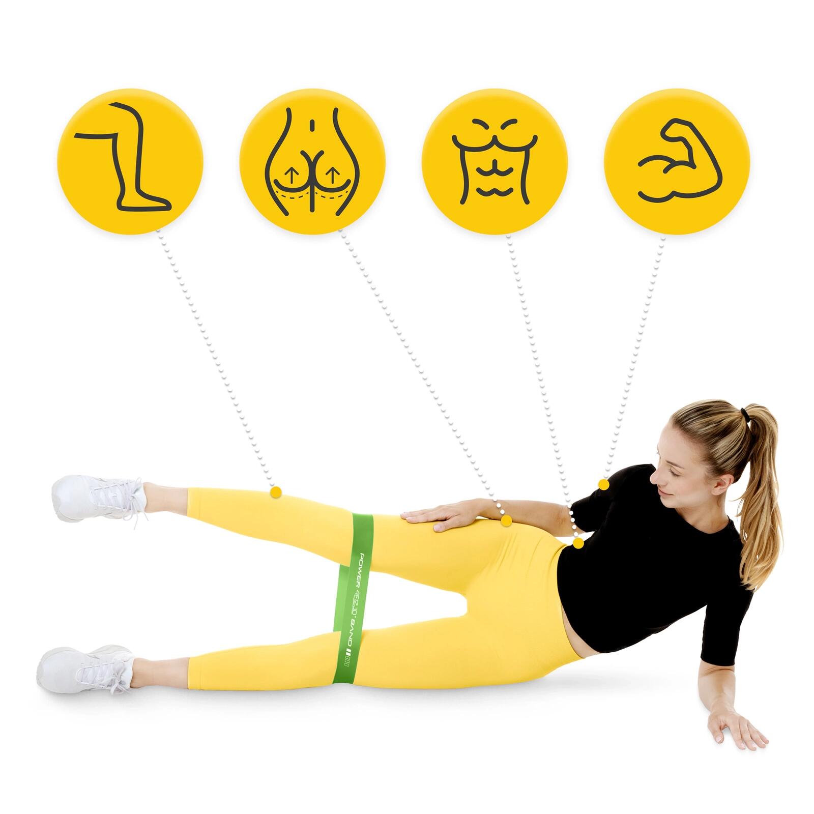 Übungsband Training 4FIZJO MINI POWER BAND fur Fitness 2/7