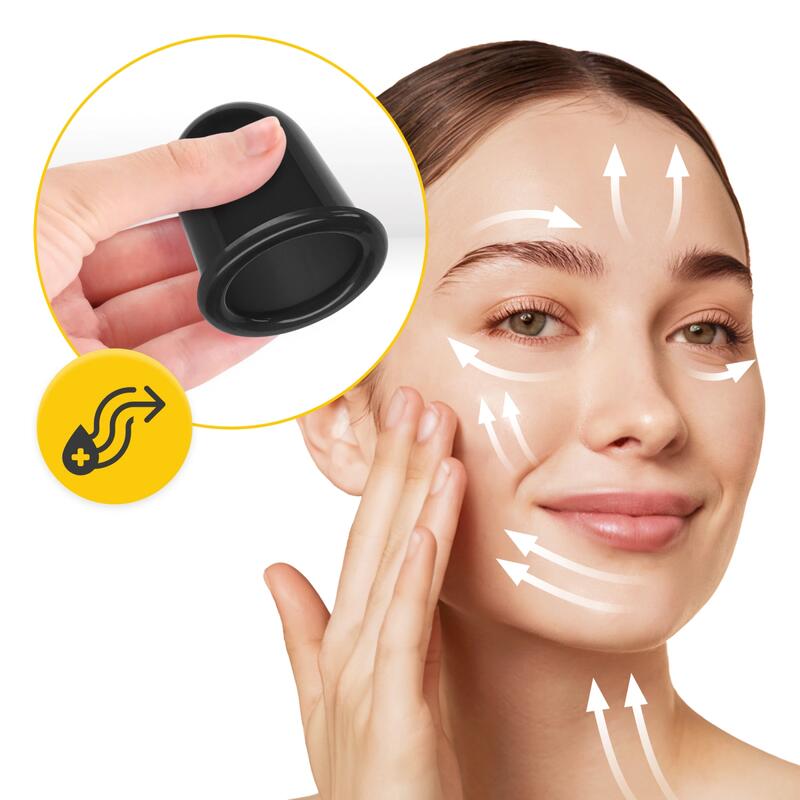 Silikonové masážní baňky na obličej, krk a dekolt 4FIZJO FACE+