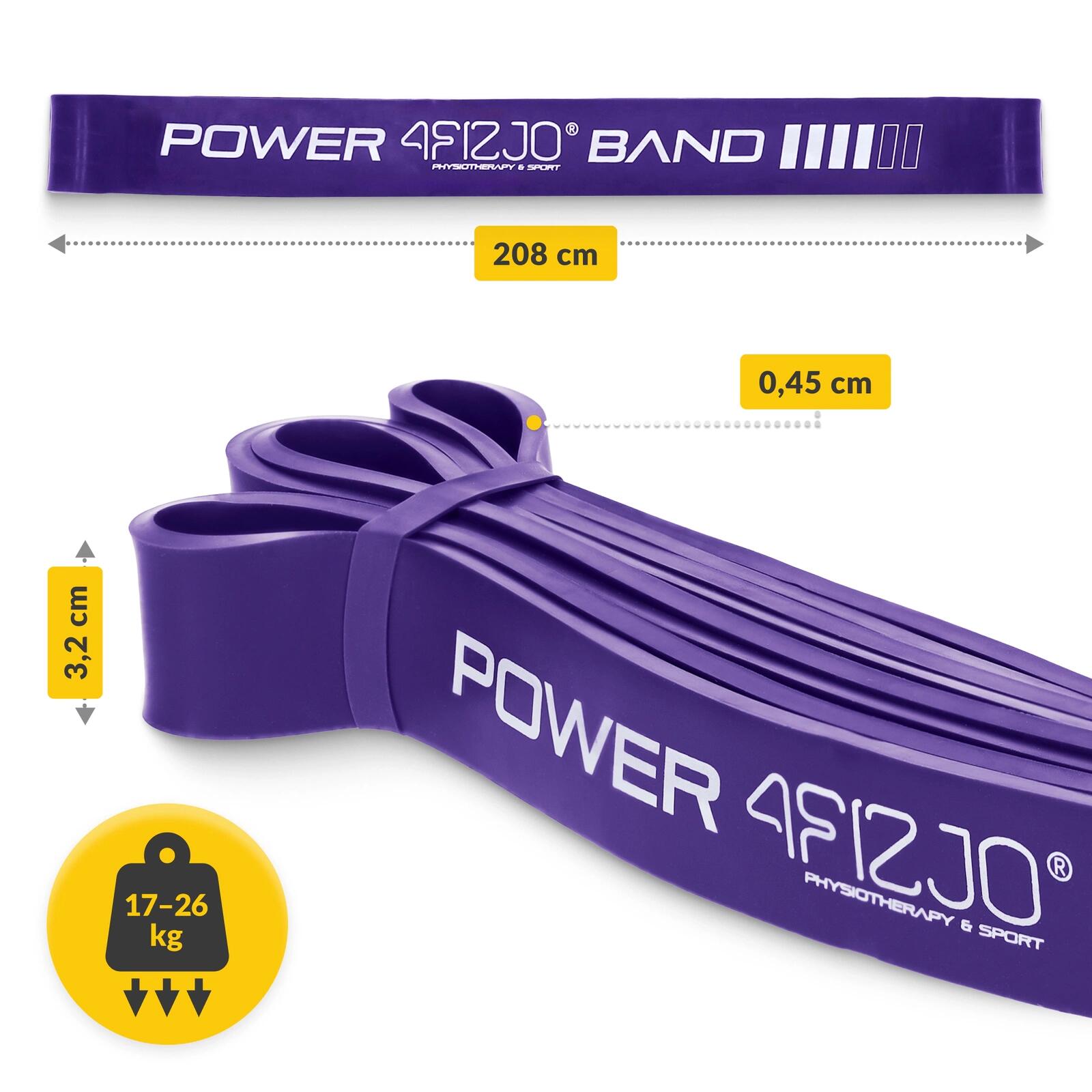 Weerstandsband krachttraining latex fitness spieropbouw 4FIZJO POWER BAND 2/7