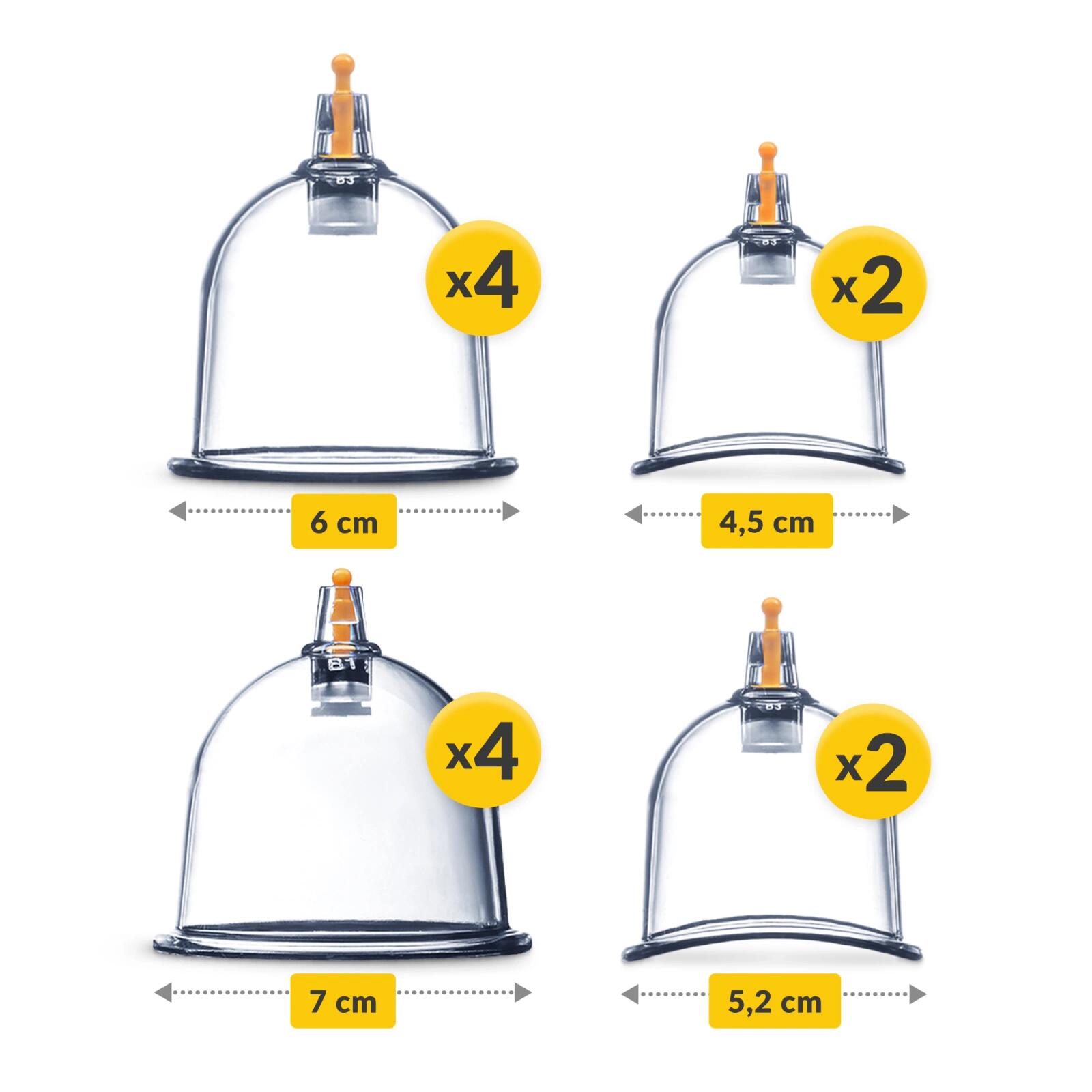 Coppette a vuoto senza fuoco set 24 pz 8 misure coppette profilate pompa 4FIZJO 6/7