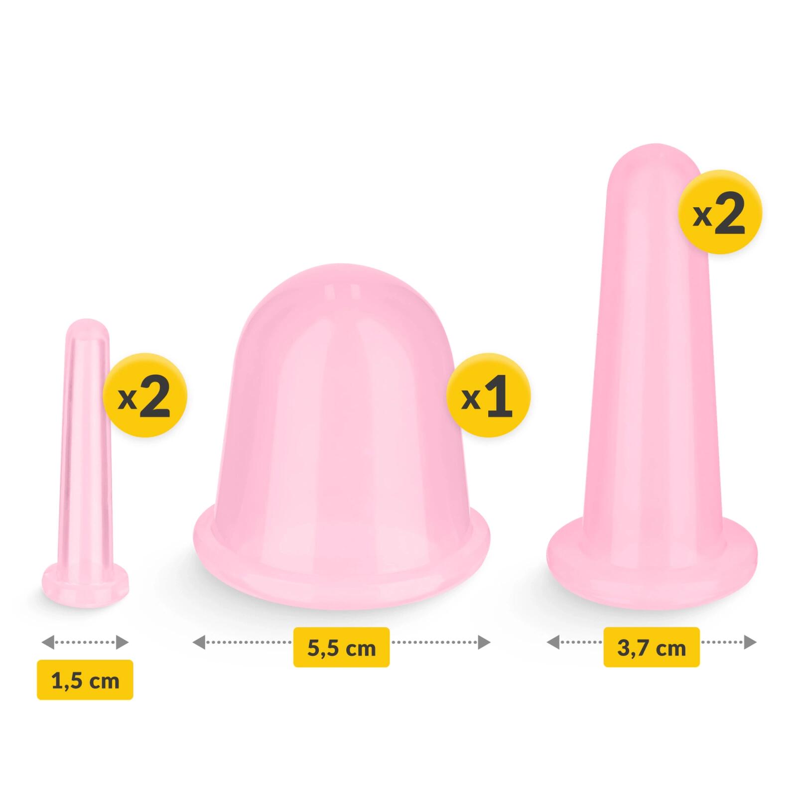 Silikon Schröpfgläser 5er Set 4FIZJO FACE+ 5/7