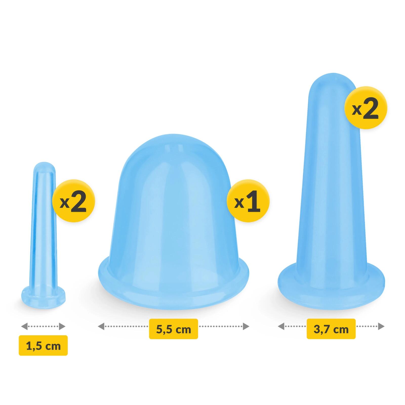 Silikon Schröpfgläser 5er Set 4FIZJO FACE+ 5/7