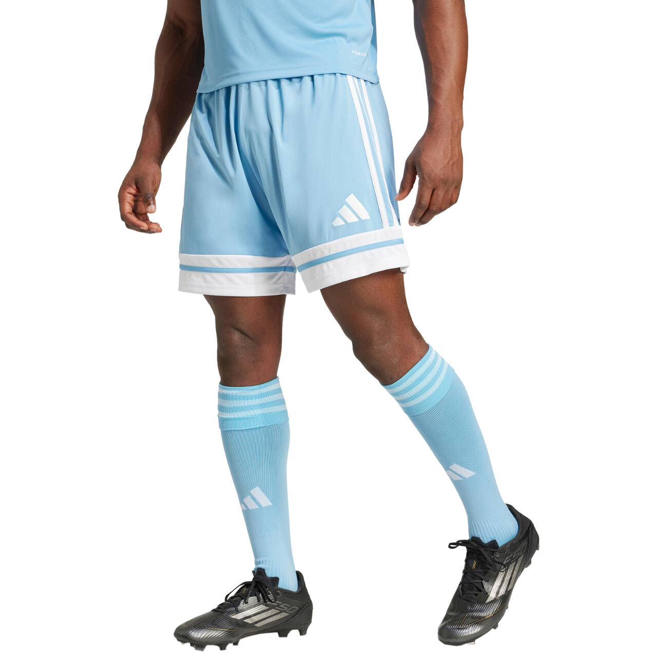 PANTALONCINO da calcio uomo adidas azzurro 4/7
