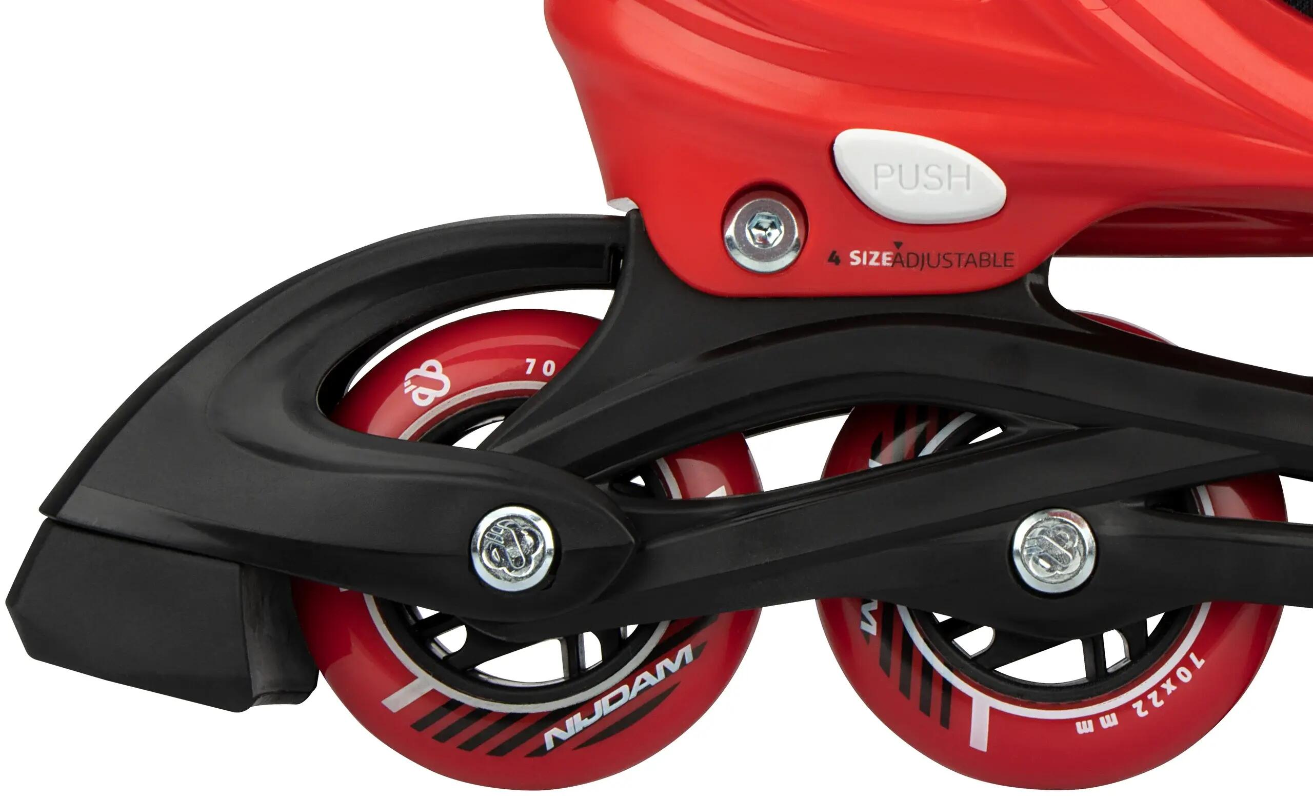 Nijdam inline skates Rad Racer 82A rood/zwart 5/6