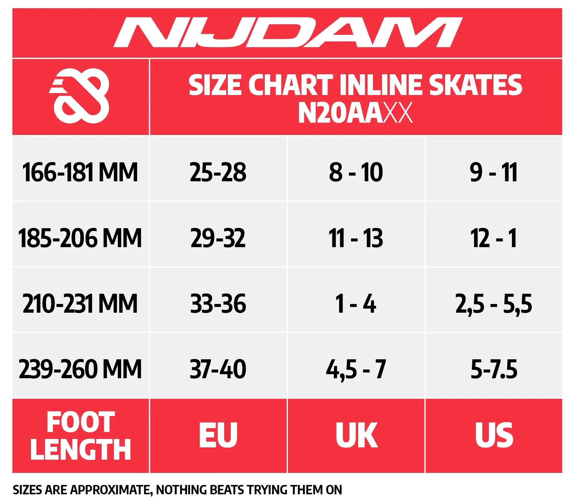 Nijdam inline skates Rad Racer 82A rood/zwart 6/6