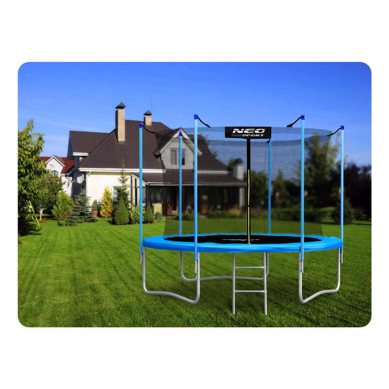 Trampolina ogrodowa Neo-Sport NS-08W181 z siatką wewnętrzną 8ft/252cm
