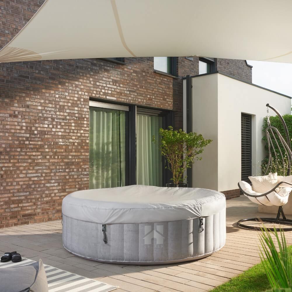 Spa gonflable extérieur SPLASH Ø208 cm, 6 pers., finition béton, avec couverture 4/7