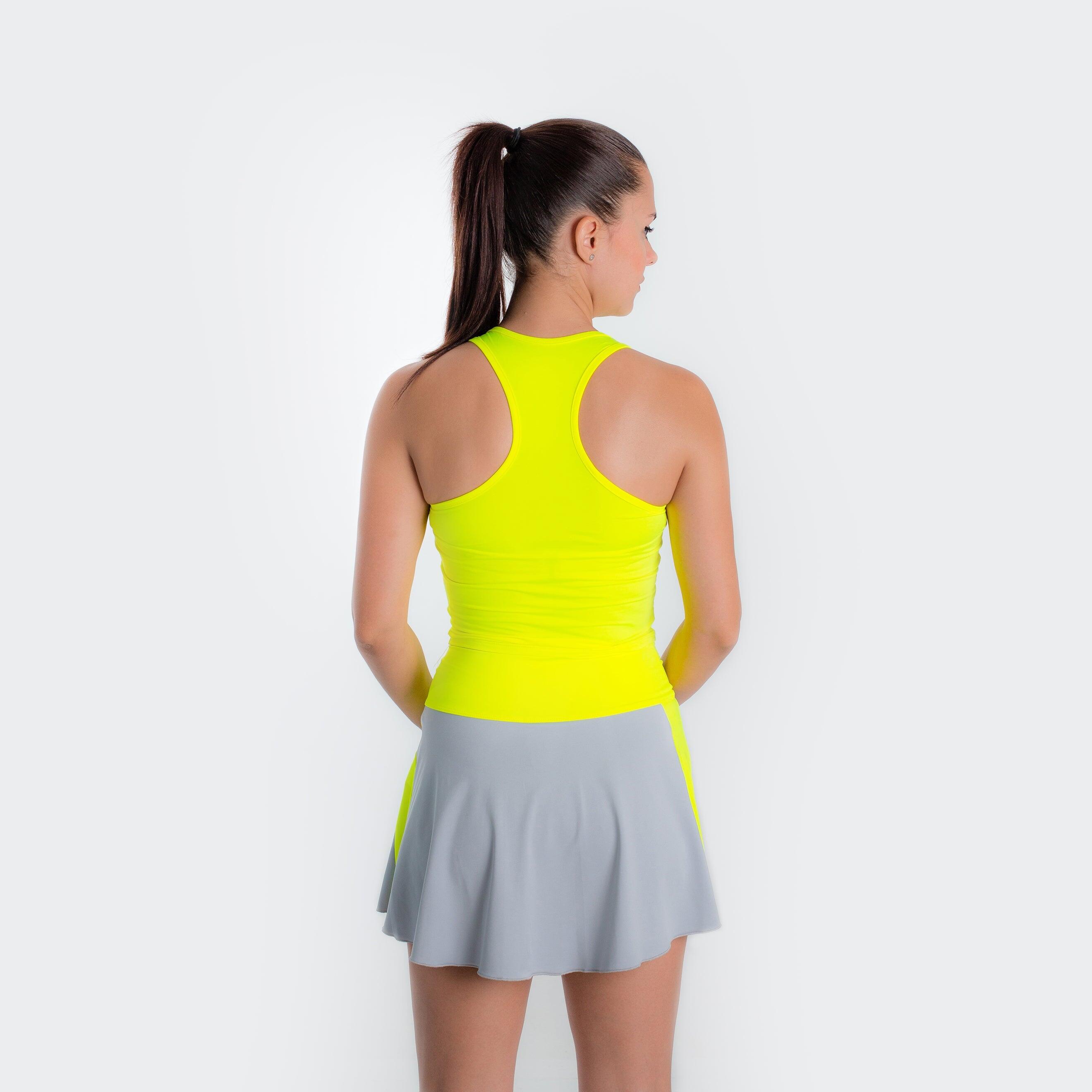 Camiseta Básica Corta de Padel Mujer Belén Berbel Fluor Yellow Talla S 2/2