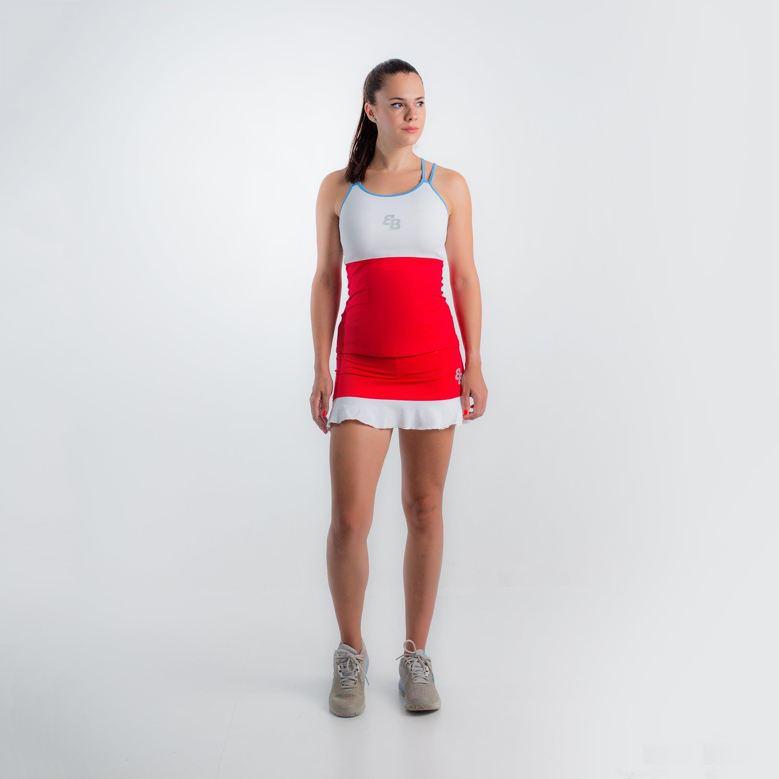 T-shirt de padel femme Belén Berbel Kyoto Rouge Taille L 3/3