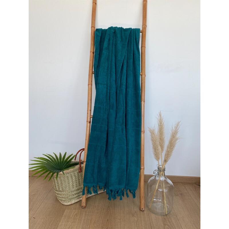 Hammam XL Handdoek Eend Blauw 140 x 180 cm 330 gm²