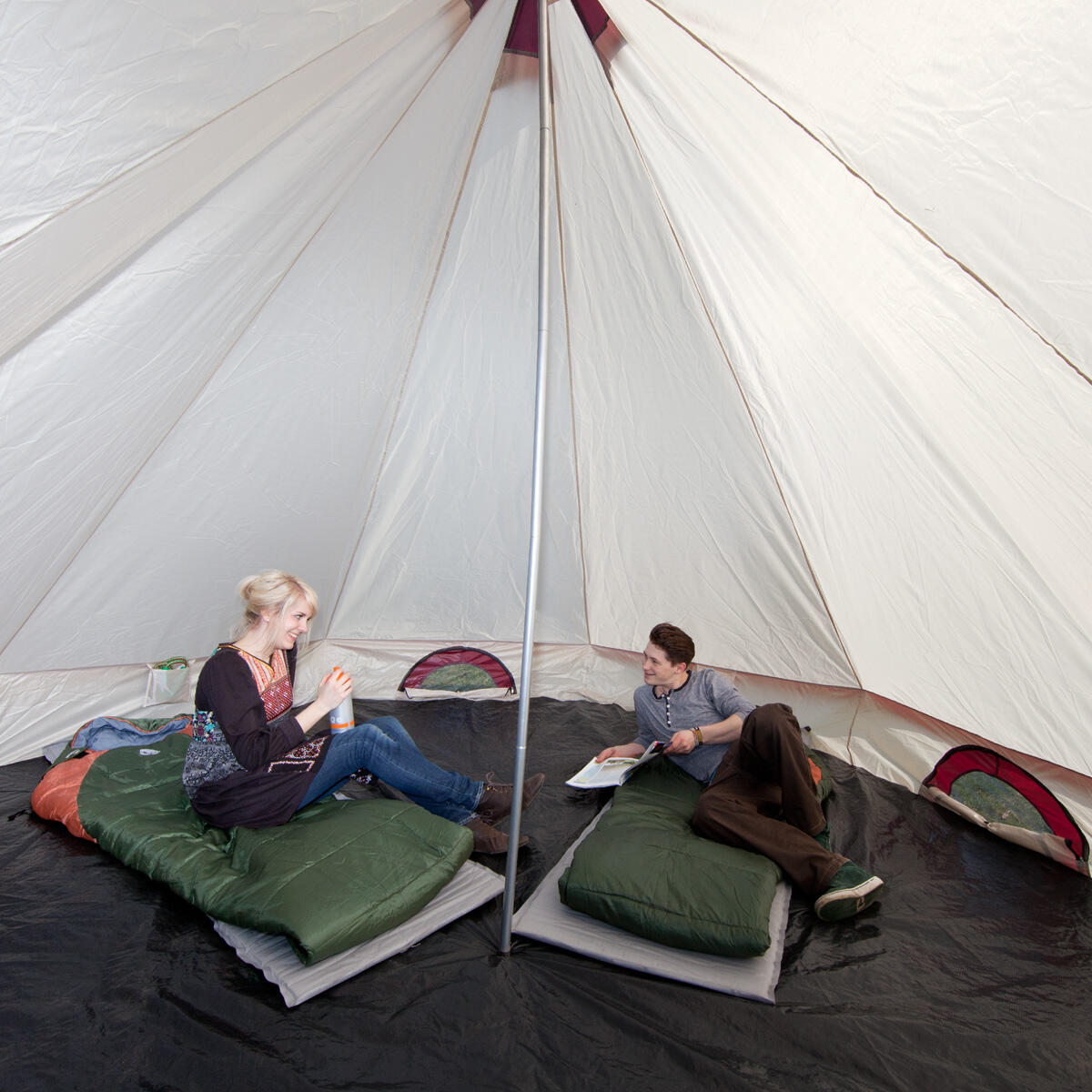 Tente Tipi camping Comanche 400 Protect - 8 personnes - Tapis de sol cousu 4/8