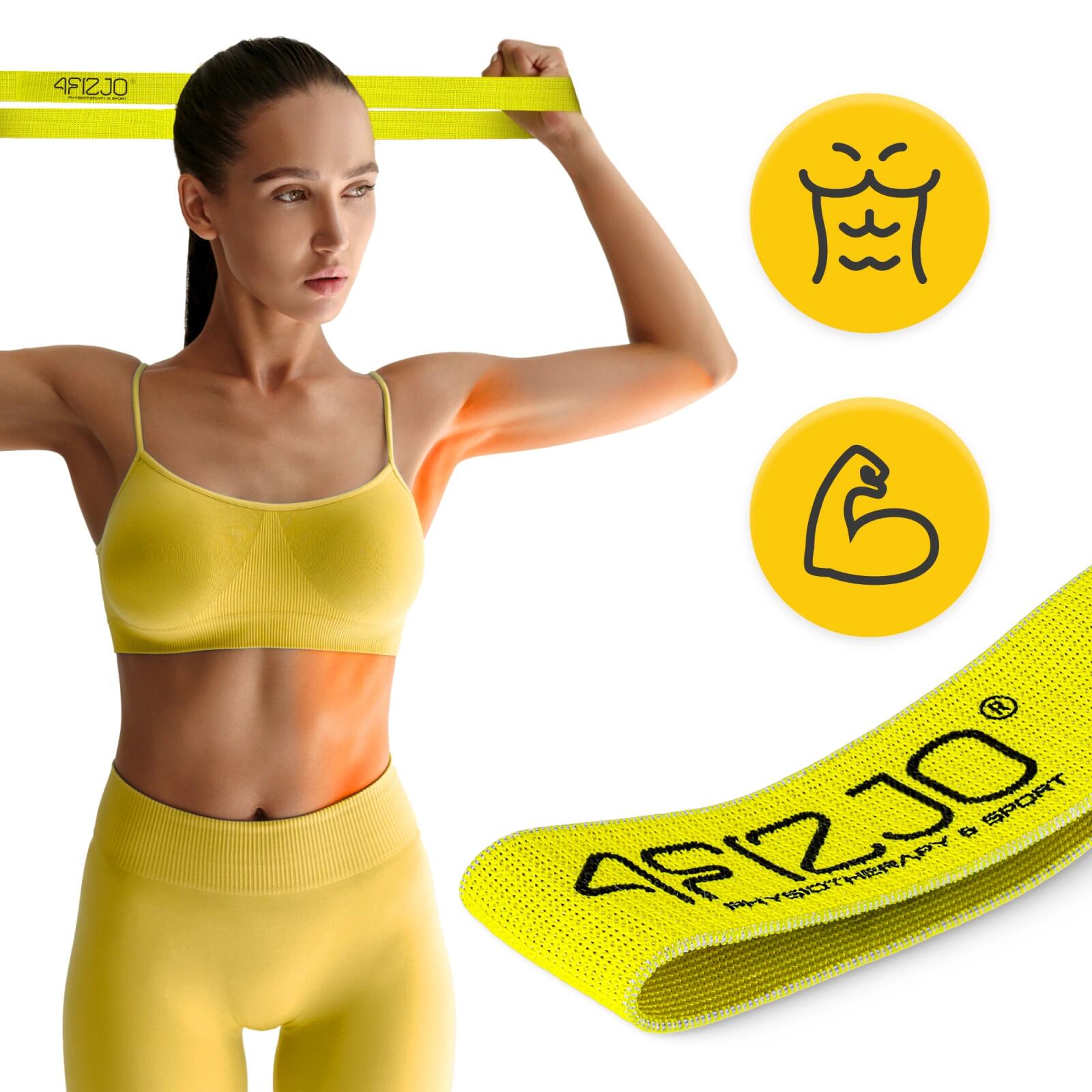 Elastico fitness tessuto corto gambe glutei riabilitazione 4FIZJO FLEX BAND 5/7