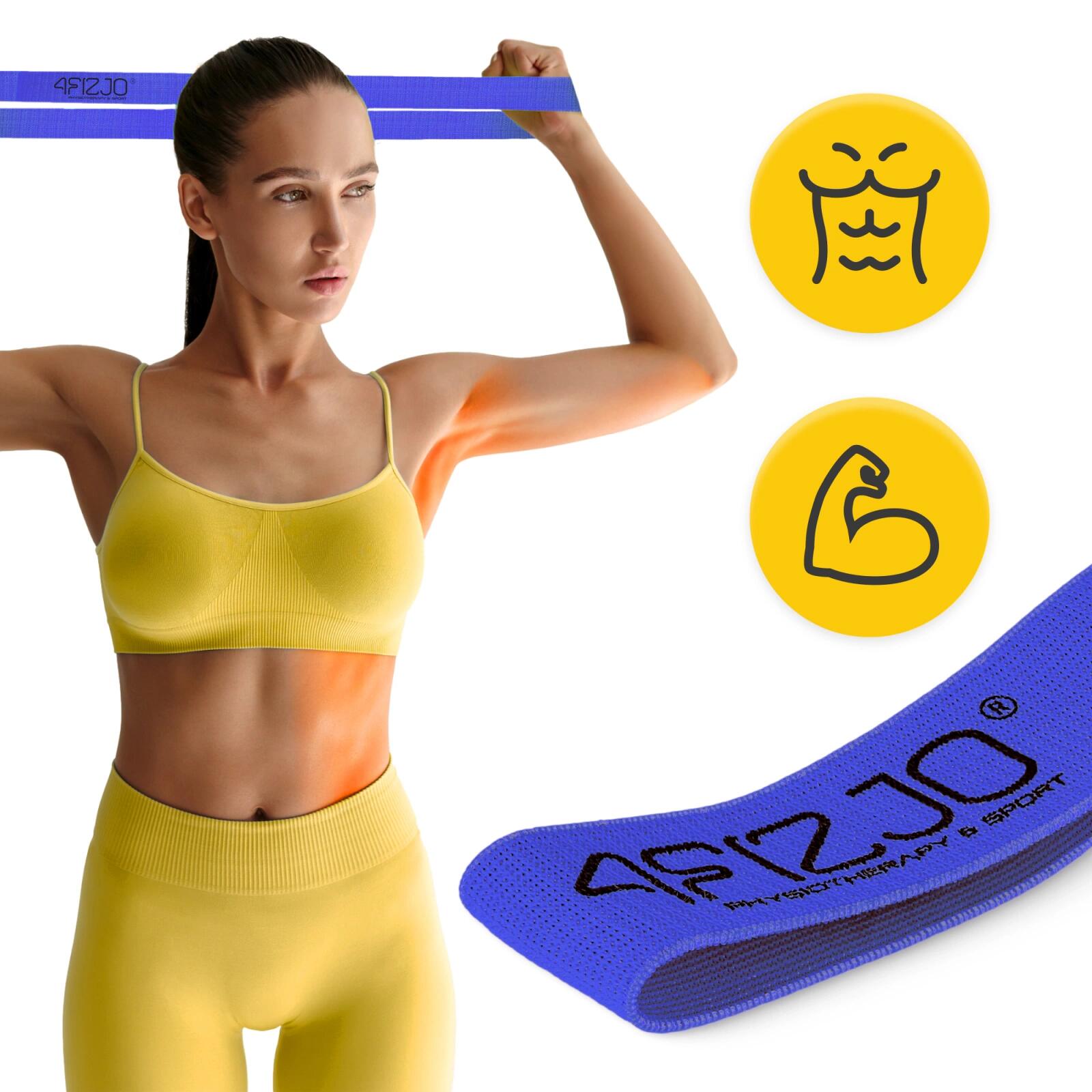 Elastico fitness tessuto corto gambe glutei riabilitazione 4FIZJO FLEX BAND 5/7